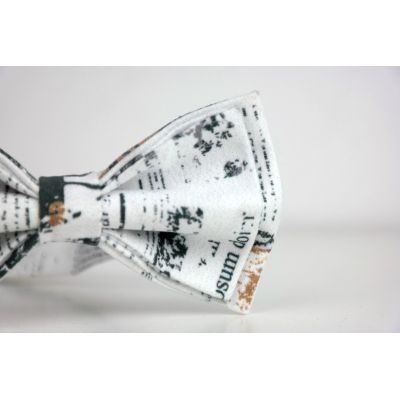 GIOVANNI PERA elegancka mucha muszka D620 Gazeta, Biała, Kolorowa, Elegancka, Stylowa | Sklep GriShop.eu | Muszki