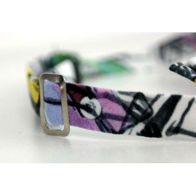 GIOVANNI PERA elegancka mucha muszka D616 muzyczna, kolorowa, biała, kasety, DJ | Sklep GriShop.eu | Muszki