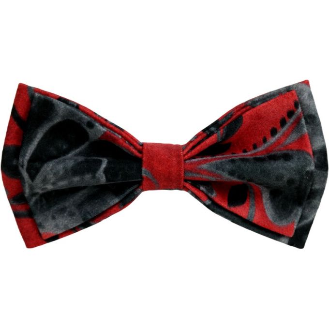 GIOVANNI PERA elegancka mucha muszka D621 Ekskluzywna, Czerwona, Kwiaty, Grafit, Imprezowa | Sklep GriShop.eu | Muszki