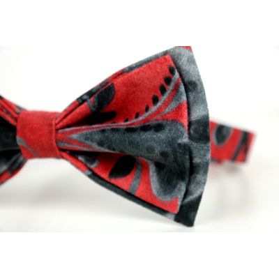 GIOVANNI PERA elegancka mucha muszka D621 Ekskluzywna, Czerwona, Kwiaty, Grafit, Imprezowa | Sklep GriShop.eu | Muszki