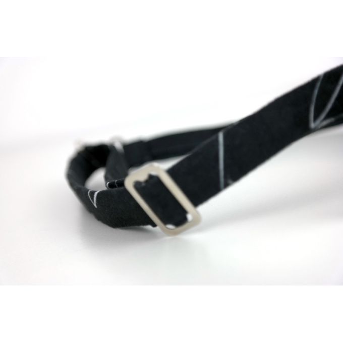 GIOVANNI PERA elegancka mucha muszka D618 czarna biała, napisy, pismo | Sklep GriShop.eu | Muszki