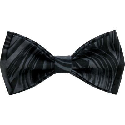 GIOVANNI PERA elegancka mucha muszka D617 Casual, Słoje, Czarno Szara | Sklep GriShop.eu | Muszki