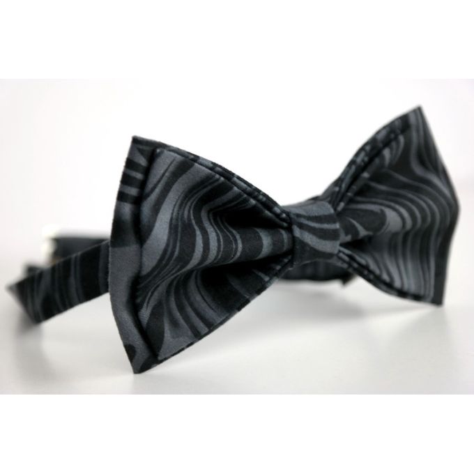 GIOVANNI PERA elegancka mucha muszka D617 Casual, Słoje, Czarno Szara | Sklep GriShop.eu | Muszki