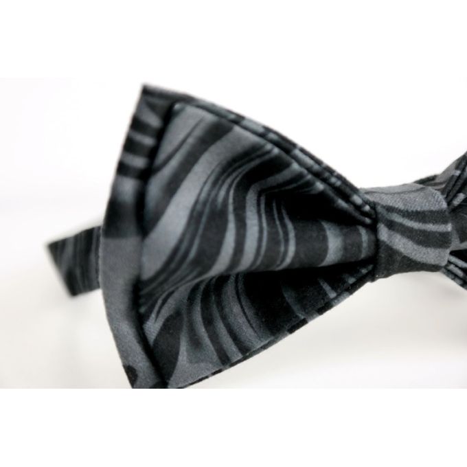 GIOVANNI PERA elegancka mucha muszka D617 Casual, Słoje, Czarno Szara | Sklep GriShop.eu | Muszki