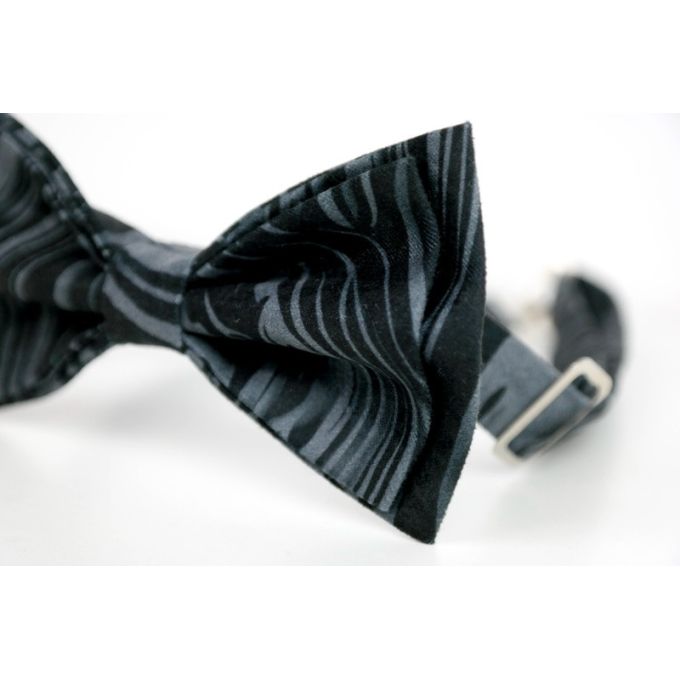 GIOVANNI PERA elegancka mucha muszka D617 Casual, Słoje, Czarno Szara | Sklep GriShop.eu | Muszki