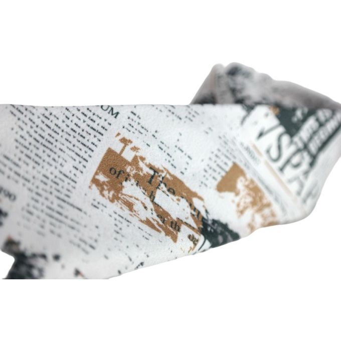 GIOVANNI PERA elegancki krawat D620 Gazeta, Biały, Kolorowy, Elegancki, Stylowy | Sklep GriShop.eu | Krawaty