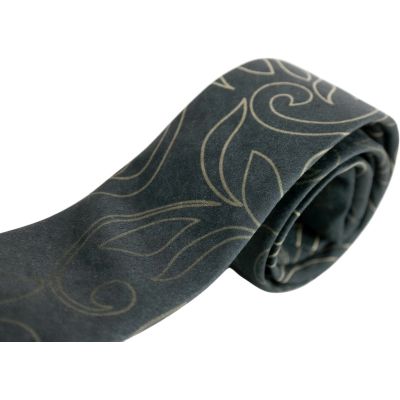 GIOVANNI PERA elegancki krawat D619 Ekskluzywny, Grafit, Kwiaty, Imprezowy, Glamour | Sklep GriShop.eu | Krawaty