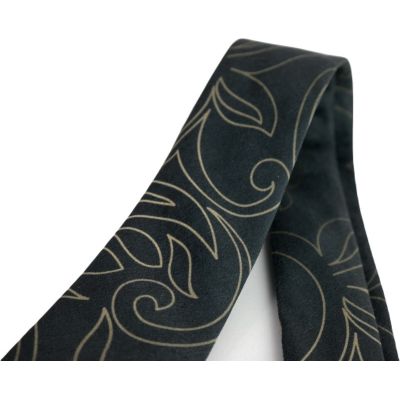 GIOVANNI PERA elegancki krawat D619 Ekskluzywny, Grafit, Kwiaty, Imprezowy, Glamour | Sklep GriShop.eu | Krawaty
