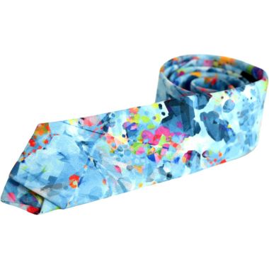 GIOVANNI PERA elegancki krawat D622 Kolorowy, Wesoły, Niebieski, kropki, ciapki | Sklep GriShop.eu | Krawaty 2