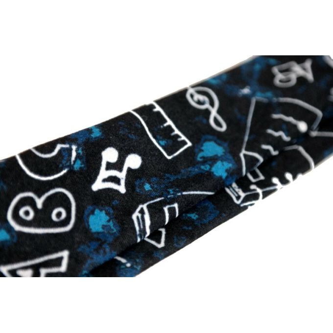 GIOVANNI PERA elegancki krawat D615 Muzyczny, Nuka, Czarny, Granatowy, Sportowy, Abc | Sklep GriShop.eu | Krawaty