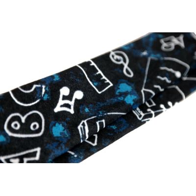 GIOVANNI PERA elegancki krawat D615 Muzyczny, Nuka, Czarny, Granatowy, Sportowy, Abc | Sklep GriShop.eu | Krawaty