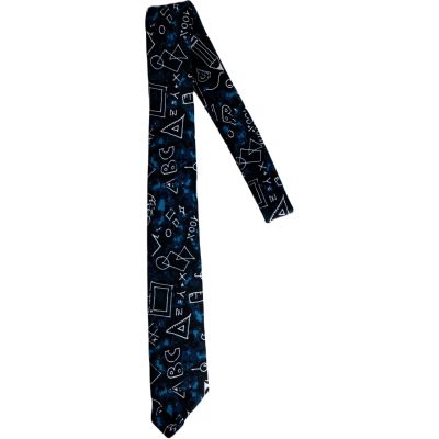 GIOVANNI PERA elegancki krawat D615 Muzyczny, Nuka, Czarny, Granatowy, Sportowy, Abc | Sklep GriShop.eu | Krawaty