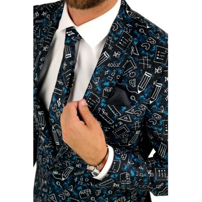 GIOVANNI PERA Garnitur męski ABC, D615-G muzyczny, nauka, czarny, granatowy, sportowy | Sklep GriShop.eu | Garnitury