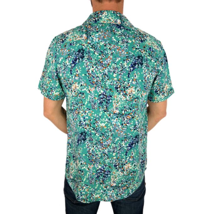 FRILIVIN Koszula męska, krótki rękaw KF5 lato, kolorowa, zielona, ciapki | Sklep GriShop.eu | Koszule