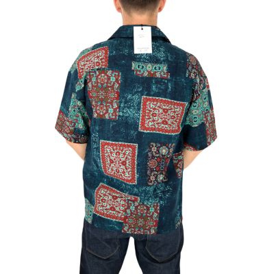 FRILIVIN Koszula męska, krótki rękaw KF12 zielona, kolorowa | Sklep GriShop.eu | Koszule