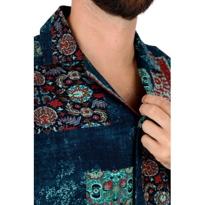 FRILIVIN Koszula męska, krótki rękaw KF12 zielona, kolorowa | Sklep GriShop.eu | Koszule