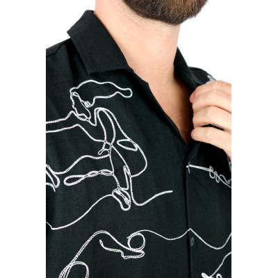 FRILIVIN Koszula męska, krótki rękaw KF16 czarna, biała, sporty, piłka nożna, koszykówka i inne | Sklep GriShop.eu | Koszule