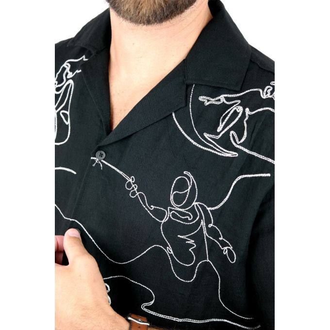 FRILIVIN Koszula męska, krótki rękaw KF16 czarna, biała, sporty, piłka nożna, koszykówka i inne | Sklep GriShop.eu | Koszule