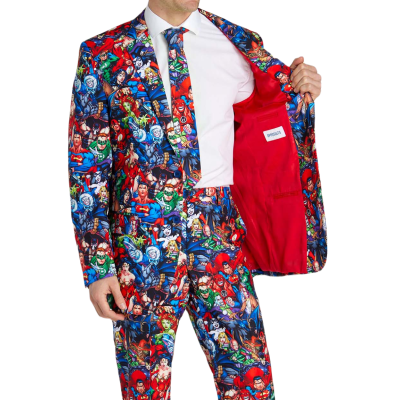 OPPOSUITS Garnitur męski z krawatem, kolorowy MARVEL, superman, batman, postacie | Sklep GriShop.eu | Garnitury