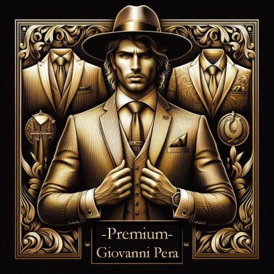 GIOVANNI PERA Garnitur męski czarny, PR04-G, czarny, marynarka w kwiaty, tłoczony wzór, ekskluzywny, premium | Sklep GriShop.eu 