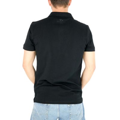 GIOVANNI PERA T-shirt polo męski TGP123 czarny z logo, elastyczna | Sklep GriShop.eu | Koszulki
