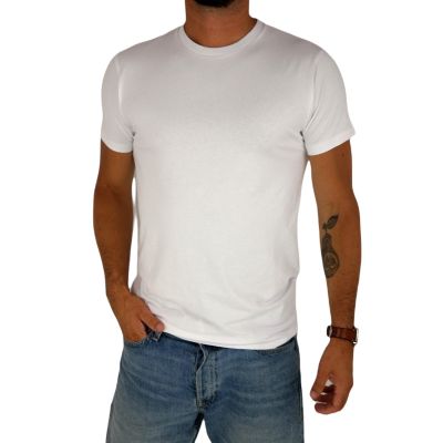 GIOVANNI PERA T-shirt męski biały TGP119 okrągły, elastan | Sklep GriShop.eu | Koszulki