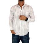 DANIEL BESSI Koszula męska fb113 biała, w kolorowe paski | Sklep GriShop.eu | Koszule