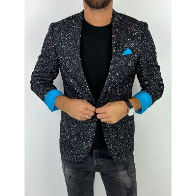 GIOVANNI PERA Marynarka męska D629 kropki, konfetti, kolorowa podszewka, wesoła | Sklep GriShop.eu | Marynarki