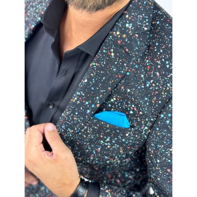 GIOVANNI PERA Marynarka męska D629 kropki, konfetti, kolorowa podszewka, wesoła | Sklep GriShop.eu | Marynarki