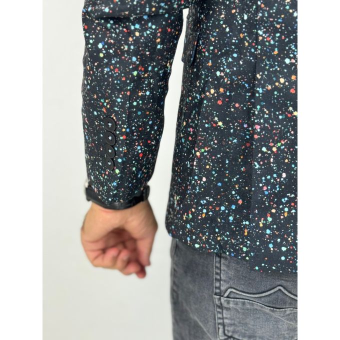 GIOVANNI PERA Marynarka męska D629 kropki, konfetti, kolorowa podszewka, wesoła | Sklep GriShop.eu | Marynarki