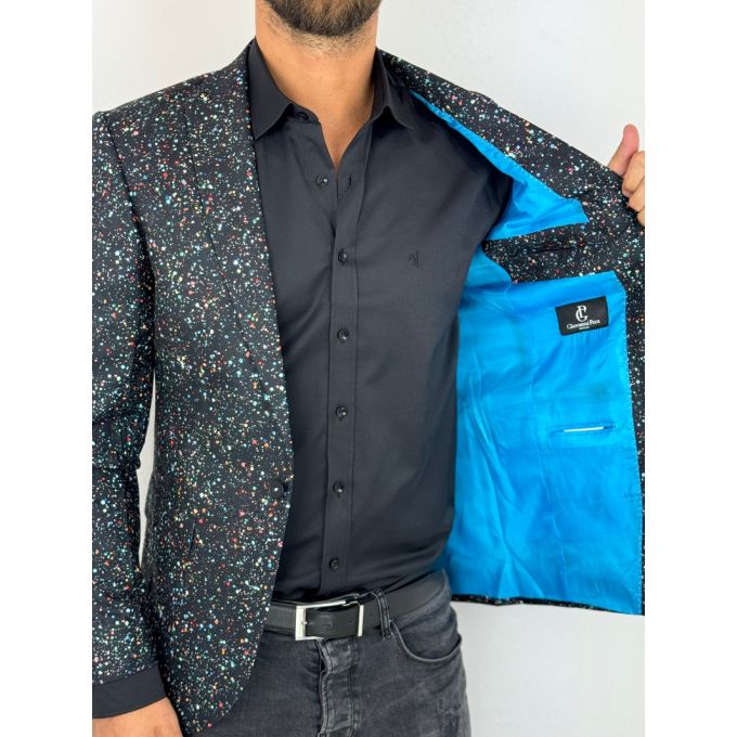 GIOVANNI PERA Marynarka męska D629 kropki, konfetti, kolorowa podszewka, wesoła | Sklep GriShop.eu | Marynarki