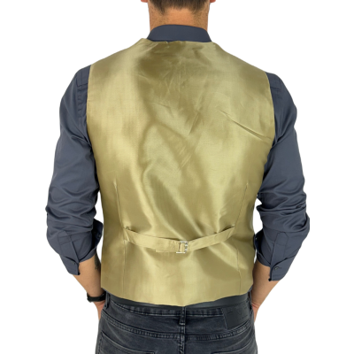 GIOVANNI PERA kamizelka męska D627 czarna w złote kwiaty, elegancka, bezrękawnik | Sklep GriShop.eu | Kamizelki