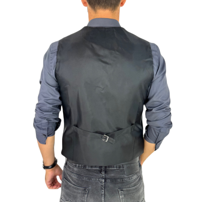 GIOVANNI PERA kamizelka męska D625 biała, czarny marmur, elegancka, bezrękawnik | Sklep GriShop.eu | Kamizelki