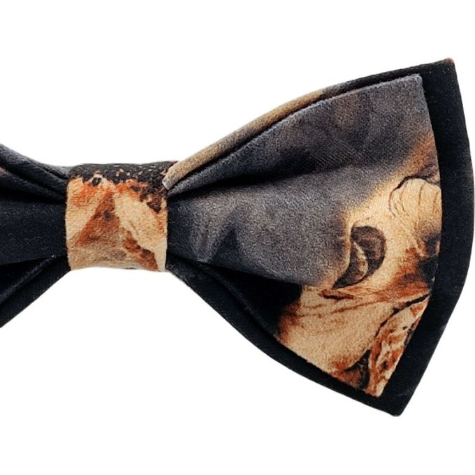GIOVANNI PERA elegancka mucha muszka D627 czarna w złote kwiaty, elegancka | Sklep GriShop.eu | Muszki