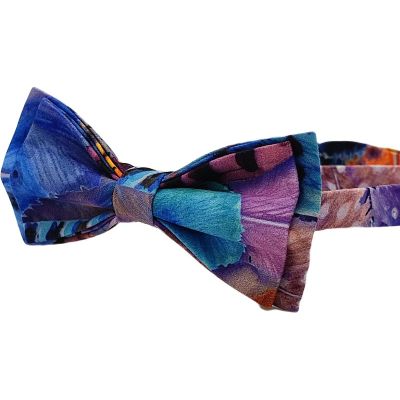 GIOVANNI PERA elegancka mucha muszka D630 kolorowa w pióra, wesoła, ptak | Sklep GriShop.eu | Muszki
