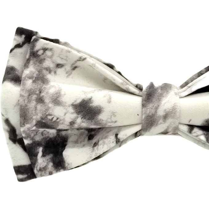 GIOVANNI PERA elegancka mucha muszka D625 biała, czarny marmur, elegancka | Sklep GriShop.eu | Muszki