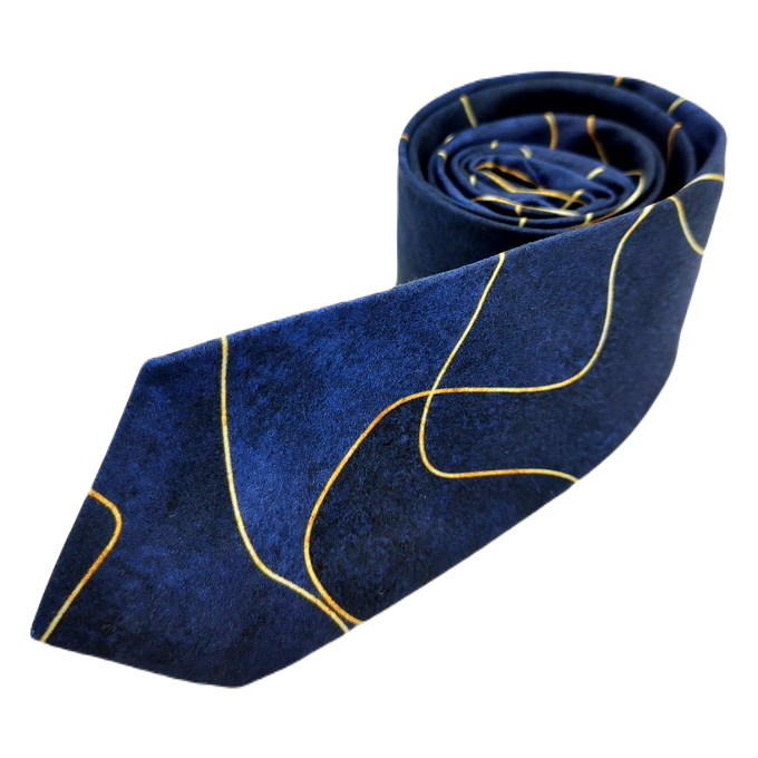 GIOVANNI PERA elegancki krawat D632 Casual, granatowy, słoje, niebieski | Sklep GriShop.eu | Krawaty
