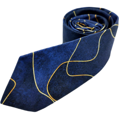 GIOVANNI PERA elegancki krawat D632 Casual, granatowy, słoje, niebieski | Sklep GriShop.eu | Krawaty