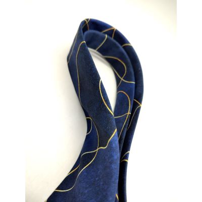 GIOVANNI PERA elegancki krawat D632 Casual, granatowy, słoje, niebieski | Sklep GriShop.eu | Krawaty