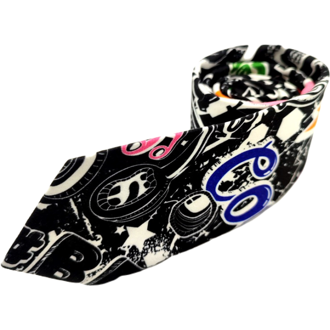 GIOVANNI PERA elegancki krawat D623 kolorowy, muzyczny, gitara, komiks, wow, wesoły | Sklep GriShop.eu | Krawaty