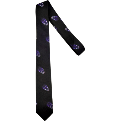 GIOVANNI PERA elegancki krawat D631 czarny w czachy, czaszki | Sklep GriShop.eu | Krawaty