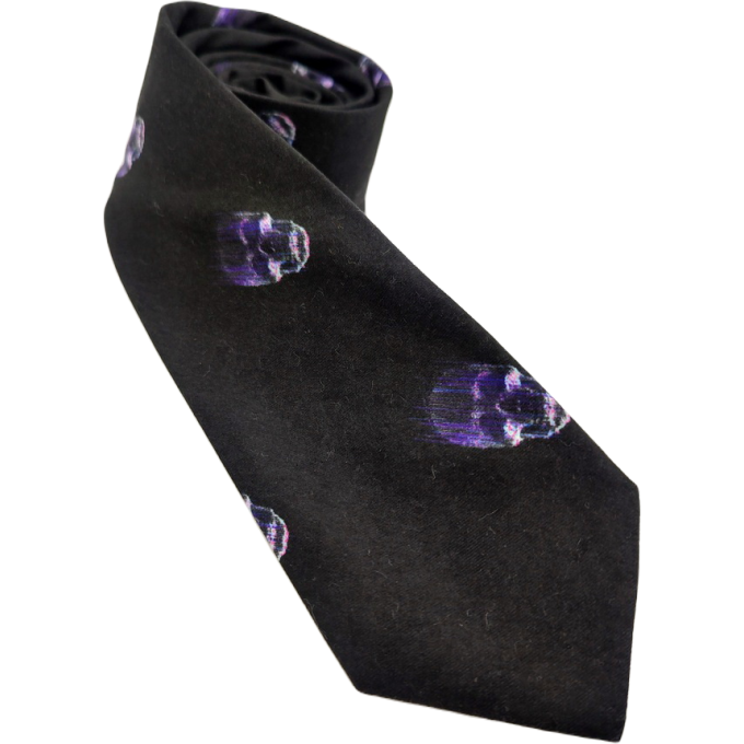 GIOVANNI PERA elegancki krawat D631 czarny w czachy, czaszki | Sklep GriShop.eu | Krawaty