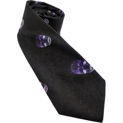 GIOVANNI PERA elegancki krawat D631 czarny w czachy, czaszki | Sklep GriShop.eu | Krawaty