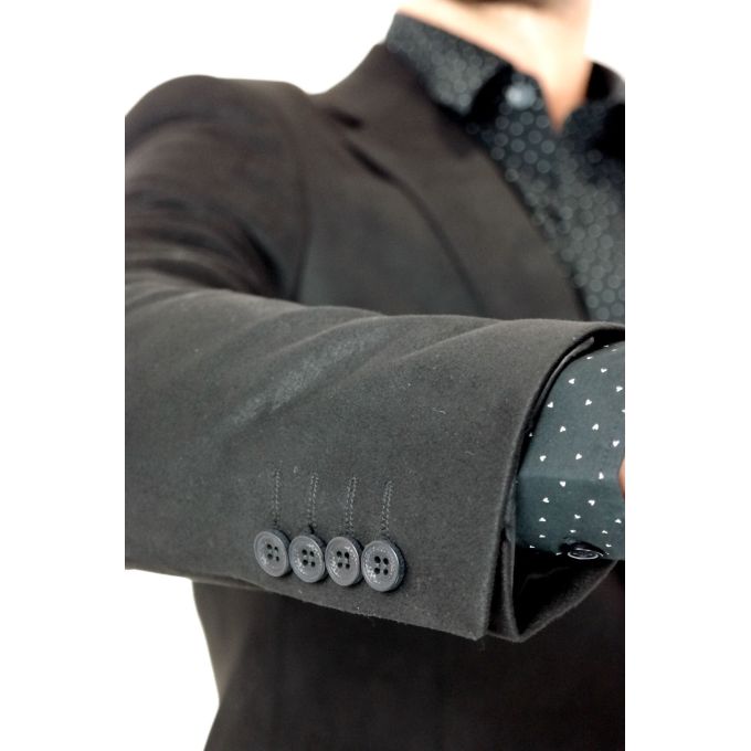 MARCO MILANO Marynarka męska C19 czarna, gładka, elegancka, casual, sportowa | Sklep GriShop.eu | Marynarki