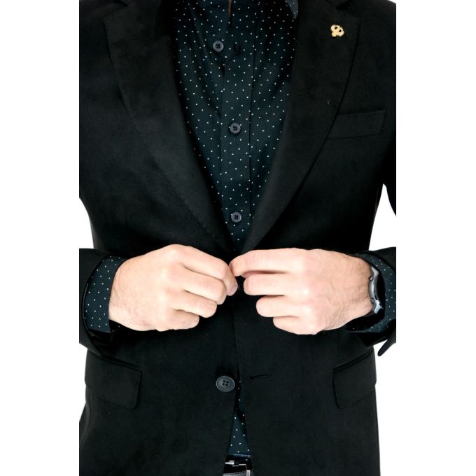 MARCO MILANO Marynarka męska C19 czarna, gładka, elegancka, casual, sportowa | Sklep GriShop.eu | Marynarki