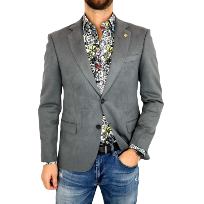 MARCO MILANO Marynarka męska C18 szara, gładka, elegancka, casual, sportowa | Sklep GriShop.eu | Marynarki