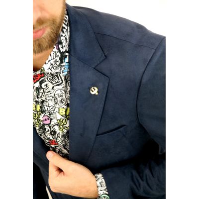 MARCO MILANO Marynarka męska C17, granatowa, gładka, elegancka, casual, sportowa | Sklep GriShop.eu | Marynarki