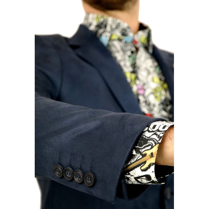 MARCO MILANO Marynarka męska C17, granatowa, gładka, elegancka, casual, sportowa | Sklep GriShop.eu | Marynarki