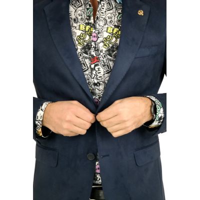 MARCO MILANO Marynarka męska C17, granatowa, gładka, elegancka, casual, sportowa | Sklep GriShop.eu | Marynarki