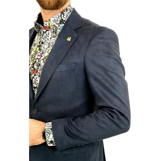 MARCO MILANO Marynarka męska C17, granatowa, gładka, elegancka, casual, sportowa | Sklep GriShop.eu | Marynarki